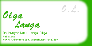 olga langa business card